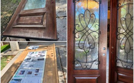 The Easiest Way to Refinish a Wood Door Without Removing It