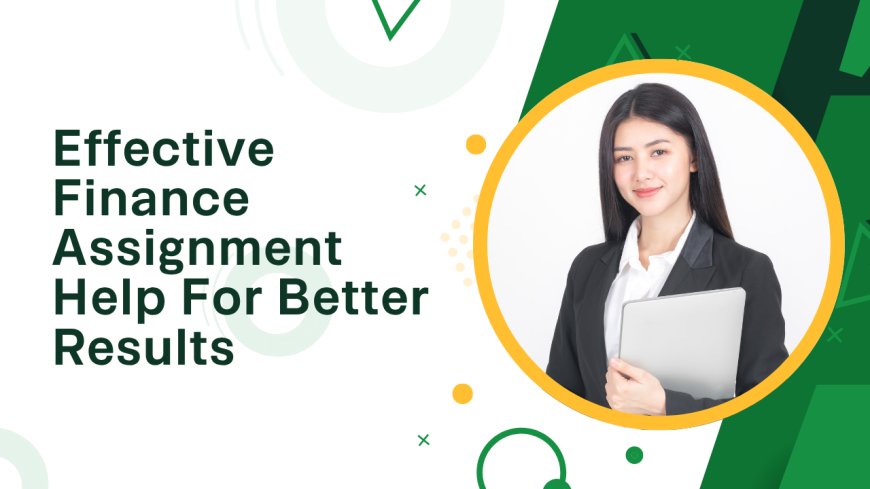 Effective Finance Assignment Help For Better Results