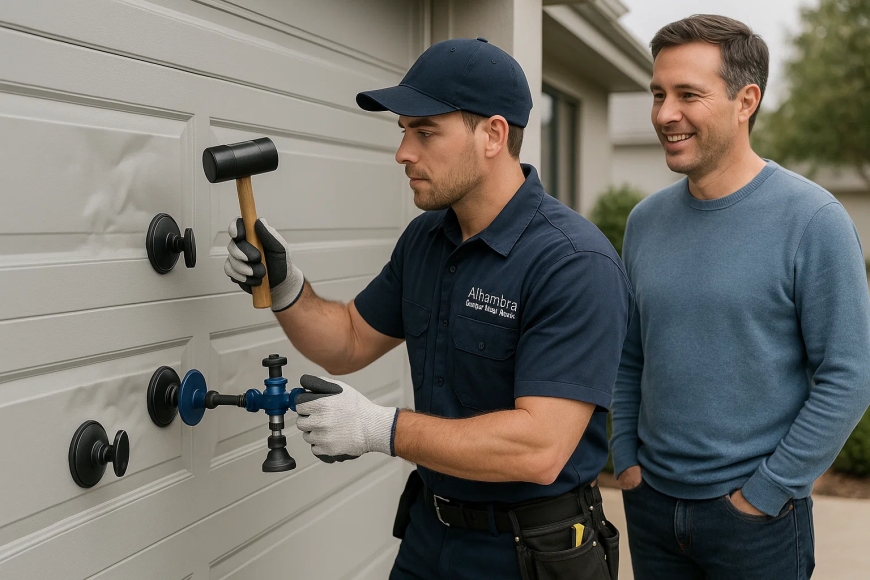 What Causes Garage Door Dents Repair in Alhambra and How Can You Prevent Them?