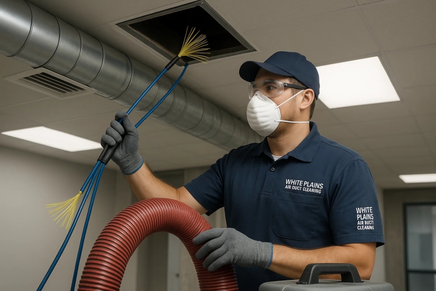 How Does Negative Pressure Air Duct Cleaning Work in White Plains Homes?